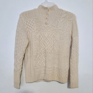 Lauren Ralph Lauren wool hand knit cream sweater